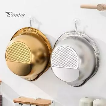 Ситечко для мойки риса из нержавеющей стали, чаша для быстрого дренажа, чаша для мытья риса, сито для риса, дуршлаг, сито для фруктов и овощей, кухонные инструменты серебряный