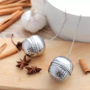 Ситечко для специй из мелкой сетки, нержавеющая сталь, многофункциональное ситечко для приправы чая, кухонные принадлежности серебряный