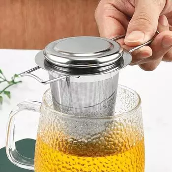 Ситечко для заваривания чая из нержавеющей стали, корзина для чая, сетчатый фильтр для листьев, фильтр для чашки, заварочный чайник, аксессуары для заваривания чая