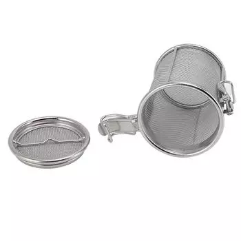 Ситечко для заваривания чая из нержавеющей стали, ситечко для специй из нержавеющей стали с удлиненным крючком-цепочкой