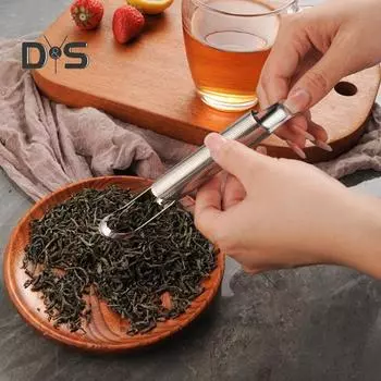 Ситечко для заваривания чая из нержавеющей стали, сетчатое ситечко для чая из нержавеющей стали с подвесной ручкой-крючком, заварник для листового чая, портативный чайник B