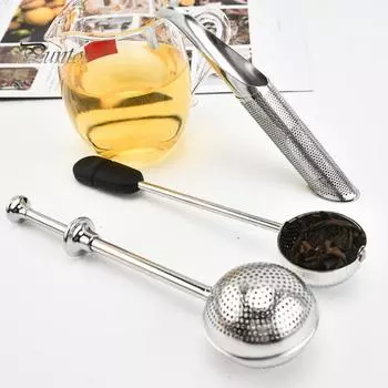 Ситечко для заваривания чая из нержавеющей стали, сетчатое ситечко для чая из нержавеющей стали с подвесной ручкой-крючком, заварник для листового чая, портативный чайник B
