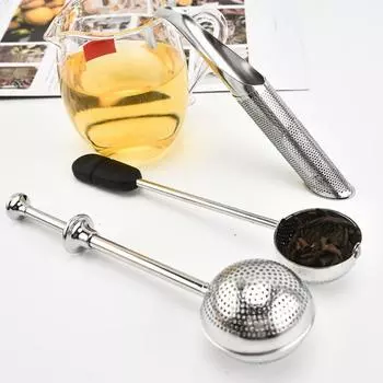 Ситечко для заваривания чая из нержавеющей стали, сетчатое ситечко для заваривания чая из нержавеющей стали с подвесной ручкой-крючком, заварник для листового чая B