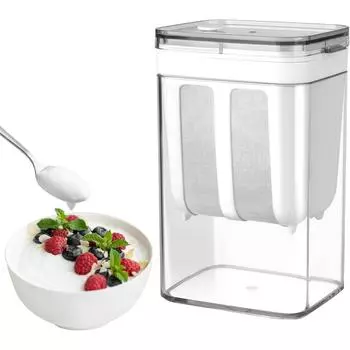 Сито для йогурта, мелкоячеистое сито, сито для приготовления сока из рисового чая, сито для еды, 1100 мл, густой греческий йогурт, молочный фильтр, кухонные принадлежности, многоразовая самодельная чашка 1100ML