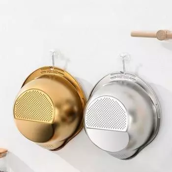 Сито для мойки риса Чаша из нержавеющей стали 304 Чаша для мойки риса Сито для риса Дуршлаг Фильтр для фруктов и овощей Кухонные принадлежности Stainless Steel 304
