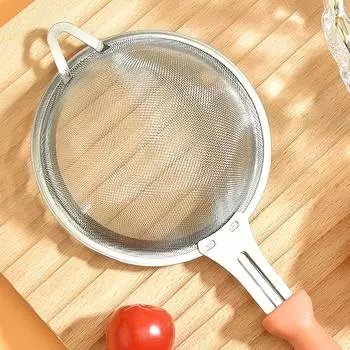 Сито для муки из нержавеющей стали, сахарный порошок, сок, соевое молоко, пенопластовый фильтр, тонкий экран, ручка из полипропилена, инструменты для домашней кухни и выпечки as the picture