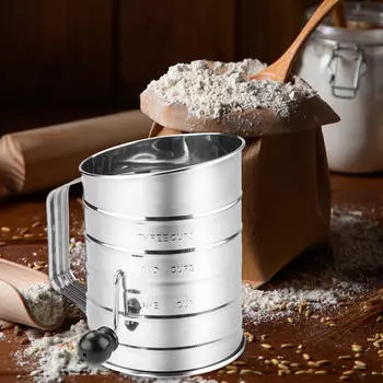 Сито для муки на 3 чашки, многофункциональная чашка для выпечки из нержавеющей стали, поставка