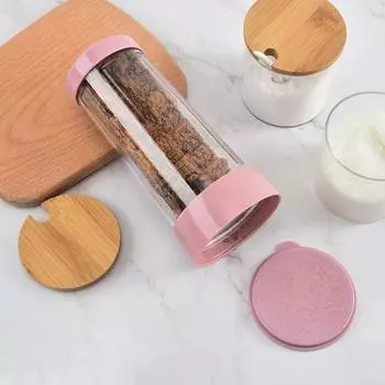 Сито для муки Yousheng, ровная сетка, безопасный инструмент для выпечки, ручной вращающийся прозрачный дозатор для сахара для дома розовый