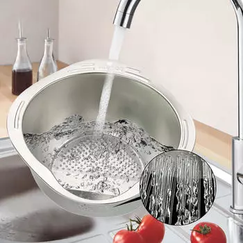 Сито для риса, чаша, пищевые сита, кухонный инструмент из нержавеющей стали, ополаскиватель для овощей, макаронных изделий золотой
