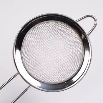Сито из нержавеющей стали для муки Дуршлаг для муки Фильтр для масла Скиммер серебряный