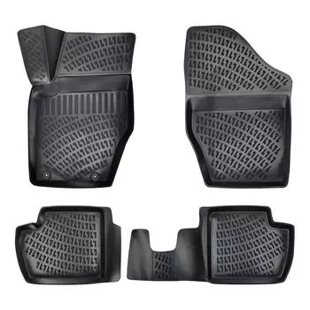 Ситроен С4 (2004-2010 гг.) Высококачественные и прочные резиновые автомобильные коврики — без запаха, нескользящие, долговечные.