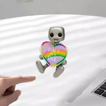 Sitting Robot Figurine Is This Too Cheesy Don t Be A Dick Little Robot Resin Statue Sculpture Home Office Desktop Decoration Ornament A