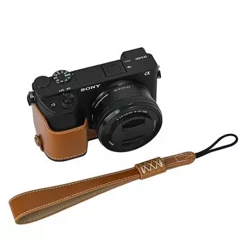 SIUTATDSH Чехол для камеры из искусственной кожи, совместимый с Sony Sony A6400 A6300 A6100 A6000. Чехол-подкладка. Камера может быть установлена на аккумулятор. Может быть