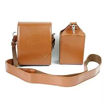 SIUTATDSH чехол для камеры из искусственной кожи, подходящий для Instax FUJIFILM instax mini 90, чехол-подкладка, сейсмостойкий, ударопрочный, портативный держатель, / / коричневый