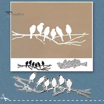 Шесть птиц Металлический штамп для резки DIY Ремесло Скрапбукинг Тиснение Бумага Карточка Трафарет Форма