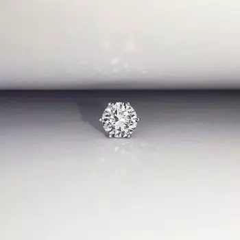 Six-Claw Hiphop Hip Hop Yuppie Men and Women Zircon Rhinestone One 5mm six-claw earring