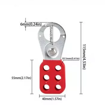 Six Hole Steel Industrial Safety Lockout Hasps Steel Hook Safety Hasp Lockout Safety Lock Out K01