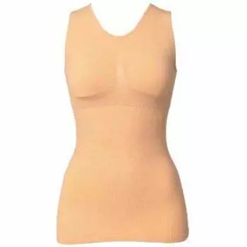 Six pack beautiful abs tank top beige S-M