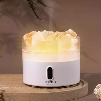 SIXPLUS 9 часов непрерывной работы Совместимо с 9 татами Аромат Натуральная кристаллическая гималайская соль 220 мл Ультразвуковой светодиод 2 уровня интенсивности света USB Easy