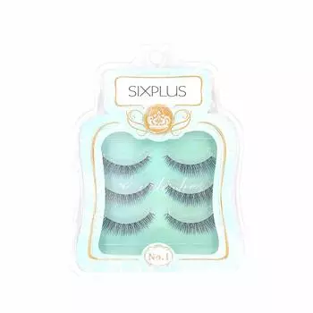 SIXPLUS false eyelashes long type 3 pairs natural intersecting series (dense) (E)