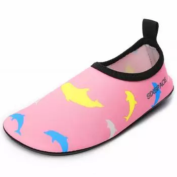 SIXSPACE Вода Аква Детская Обувь Первого Размера, Амфибийная, Легкая, Быстросохнущая, Обувь, Обувь, Обувь, Портативная, Клубника, 18.5см земляничный