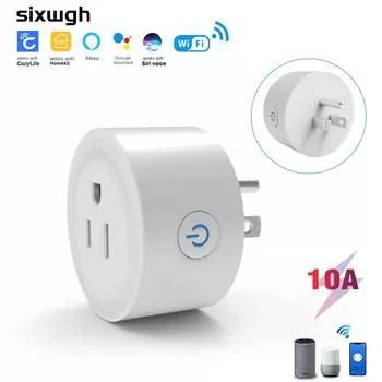 Sixwgh Homekit Розетка 16a Us Plug Адаптер Приложение для автоматизации умного дома Дистанционное управление Поддержка Siri Voice Google Home Alexa 1pcs-Homekit US Plug 10A