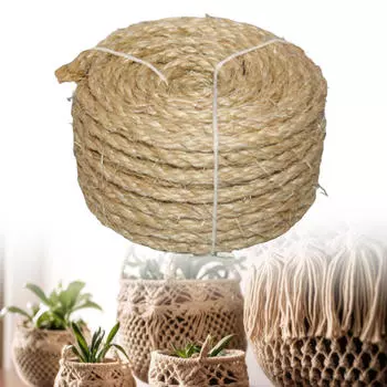 Сизалевая веревка, плетеная конопляная когтеточка для кошек, сделай сам, ручная работа, оберточная нить для домашнего декора, 8mmx15m