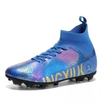 Size 31-48 Ronaldo Football Shoes Long Short Nails High Top Adult Student Competition Shoes Training Soccer shoes 31