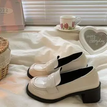 Size 35-43, Large Size Women S Shoes White Small Leather Shoes Women S Mage Retro Mary Jane Women S Shoes 41 High Heel Single Shoes Ren Cheng 35