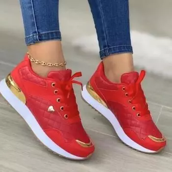 Size 36-43 Spring Autumn New Breathable Comfortable Women Loafers Luxury Designer Red Gold Lightweight Platform Casual Sneakers 36 чёрный