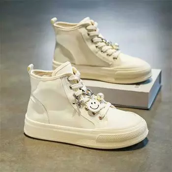 Размер 37 с завязками, студенческие мужские высокие кроссовки, длинные ботинки, коричневые спортивные, новая коллекция от известных брендов 35