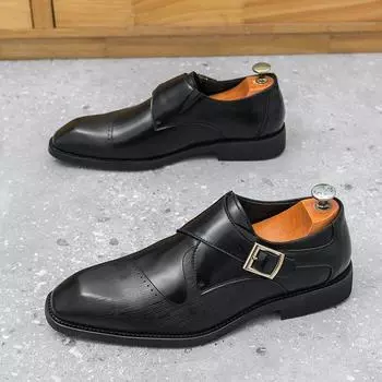 Size 38-46 Business Men Formal Leather Shoes European-style Casual Comfortable Fashionable Brand Derby Shoes Social Shoes Men 38