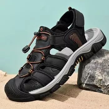 Size 38-46 Summer High Quality Men Sandals Genuine Leather Masculino Wear Resistant Boy Beach Shoes Fashion Casual Free Shipping 38