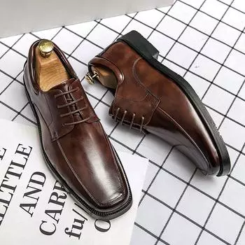 Size 38-48 Classic Men Derby Shoes Men Casual Fashion Leather Shoes Men s Business Versatile Brand Formal Shoes Men s 38