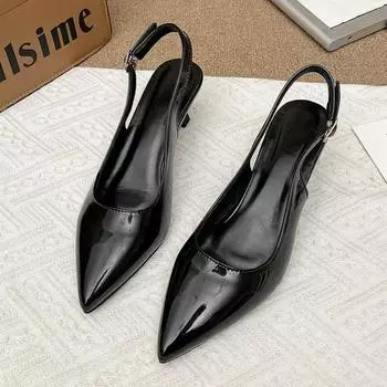 Size 42 pointed high heels sexy buckle stiletto sandals new bag head fashion single shoes women 35