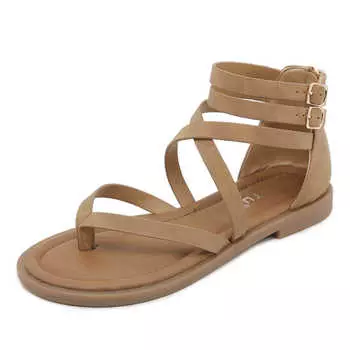 Size (size) New fashionable soft bottom rear bag cross Roman cool boots 35 коричневый