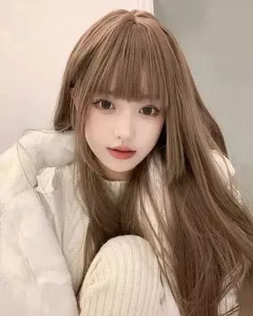 Sizuuenn Long Long Straight Plunging Light Brown Hair Wig Cotton Honey Honey Brown Flaxen Heat Resistant High Temperature Hair Cosplay Dedicated For