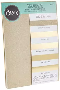 Sizzix Die Cut Paper Opulent Cardstock Gold 50 шт. Surfacez The Opulent Cardstock 50PK Подлинный японский продукт / - Упаковка, Gold, [664532]