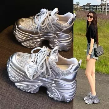 SJN597-76 Женские спортивные туфли для пап на толстой подошве 2024 года 35