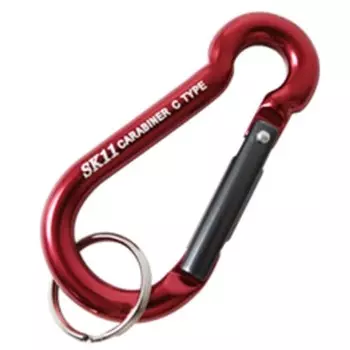 SK11 Aluminum Carabiner C 5E0mm SAC-550C Red