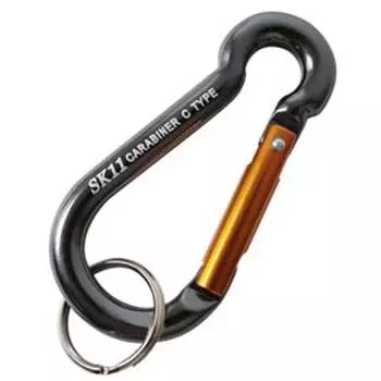 SK11 Aluminum Carabiner C 6E0mm SAC-660C Black