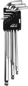 SK11 Bolt Hold Hex Wrench Set Inclined Angle 25 Degrees Extra Long (SK11) Approx. SLBW09EL-SB