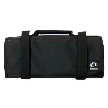 SK11 Roll Bag DX M 580E00mm Tool Storage with Zipper Pocket Black/Red