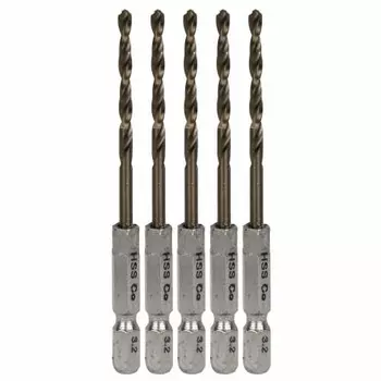 SK11 (SK11) Hexagonal shaft Co stainless steel drill, normal, set of 5, 3.2mm