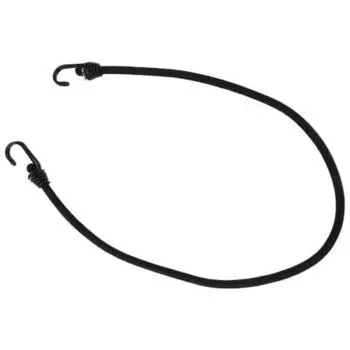 СК11 (СК11) Резиновый трос J-образный крюк на обоих концах Круглый резиновый тип 10 мм x 90 см SKG-R1090BK