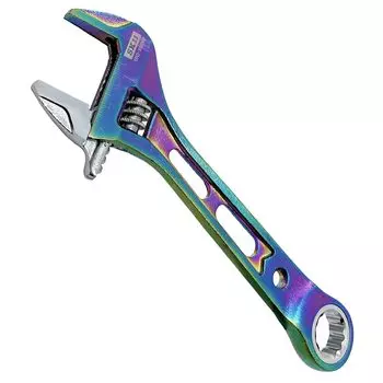 SK11 SPIDER Gear Wide Adjustable Wrench Rainbow Colored Titanium Wide Mouth Width 30mm (SK11) SPD-30GMP