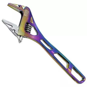 SK11 SPIDER Wide Adjustable Wrench Rainbow Colored Titanium Wide Mouth Width 36mm (SK11) SPD-36WMP
