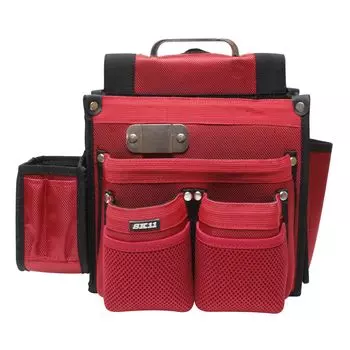 SK11 Takumi Temporary Frame Nail Pouch with Ink Pot Reinforced Inner Chisel Red Carpenter s Pocket, Large, Bottom, Pocket, Holder, (SC-11)