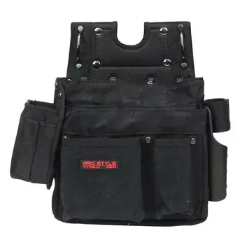 SK11 Внутренняя сумка для гвоздей для плотников PRO STYLE Усиленное дно с внутренней застежкой-липучкой Внутренний мешок с держателем внутреннего маркера В комплекте Замшевый черный