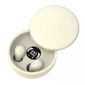 Sk26 Ai Translation Headset Invisible Stereo Headphones For Sleep Ipx5 Waterproof Wireless Bluetooth Headphones With Microphone бежевый